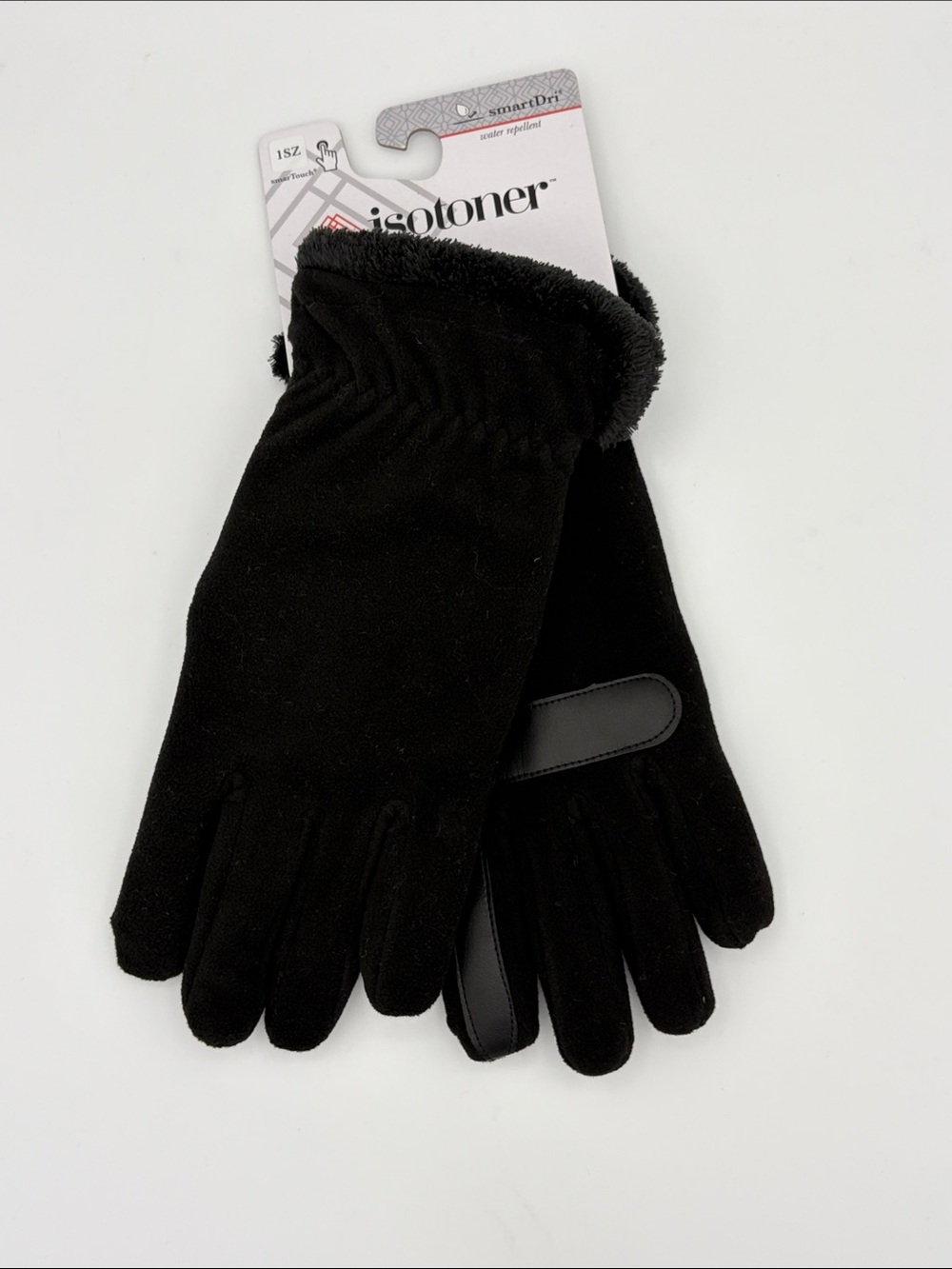 Isotoner Women's Black Fleece-Lined Gloves